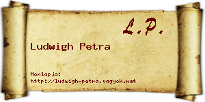 Ludwigh Petra névjegykártya
